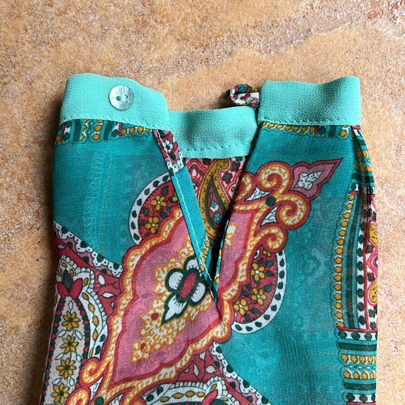 Zara flowy paisley printed summer blouse in size small - Picture 4 of 6